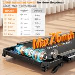 HiFast 3.0HP Foldable Treadmill with Desk Station