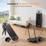 HiFast 3.0HP Foldable Treadmill with Desk Station