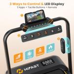 HiFast 3.0HP Foldable Treadmill with Desk Station