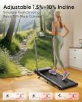 Compact 2-in-1 Treadmill with 10% Incline