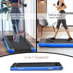 Goplus 2-in-1 Folding Treadmill with Dual Display