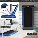 Goplus 2-in-1 Folding Treadmill with Dual Display