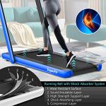 Goplus 2-in-1 Folding Treadmill with Dual Display