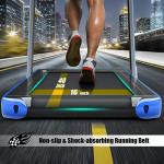 Goplus 2-in-1 Folding Treadmill with Dual Display