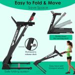 Folding Electric Treadmill with Heart Rate Monitor