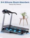 BORGUSI Folding Treadmill with Auto Incline and Bluetooth