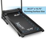 SereneLife Folding Treadmill with Bluetooth and App Support
