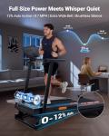 THERUN Compact Treadmill with Auto Incline