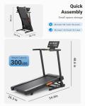 THERUN Compact Treadmill with Auto Incline