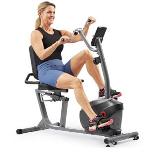 Sunny Health Smart Magnetic Recumbent Bike with Hand Cycle