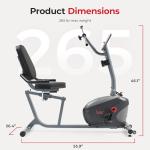 Sunny Health Smart Magnetic Recumbent Bike with Hand Cycle