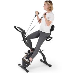 Folding Recumbent Exercise Bike with Adjustable Resistance