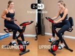 YYFITT Folding 3-in-1 Exercise Bike with Backrest
