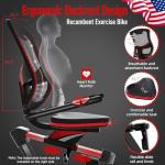 HARISON Recumbent Exercise Bike with Bluetooth and Monitor