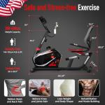 HARISON Recumbent Exercise Bike with Bluetooth and Monitor