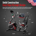 HARISON Recumbent Exercise Bike with Bluetooth and Monitor