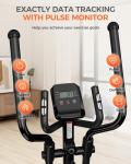 Pooboo Hyper-Quiet Elliptical Machine with LCD Monitor