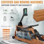 WENOKER Wooden Water Rowing Machine for Home