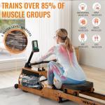 WENOKER Wooden Water Rowing Machine for Home