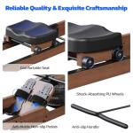 Dripex Foldable Water Rowing Machine with LCD Monitor