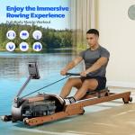 Dripex Foldable Water Rowing Machine with LCD Monitor