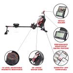 Sunny Health & Fitness Smart Magnetic Water Rower