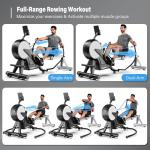 Pooboo Foldable Rowing Machine with Dual Resistance