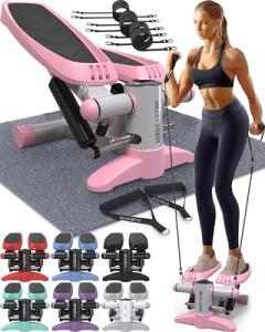 Nordic Lifting Mini Pink Stepper with Bands