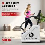 Stair Stepper Machine with LED Screen and 15 Speeds