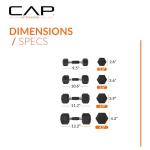 CAP Barbell 100 LB Hex Dumbbell Set with Rack