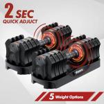 22.5lb Adjustable Dumbbell Set for Home Workouts