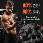 HYPATA 25 lbs Adjustable Dumbbell Set with Tray