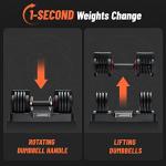 HYPATA 25 lbs Adjustable Dumbbell Set with Tray