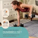 LifePro Adjustable Dumbbell Set – 5-25 lbs for Home