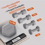 Adjustable 5lb Dumbbell Set for Home Workouts
