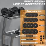 Adjustable Dumbbell Set 22-88 lbs for Home Gym