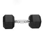 5 lb Rubber Coated Hex Dumbbells - Pair