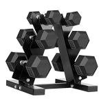 5 lb Rubber Coated Hex Dumbbells - Pair