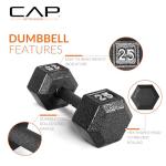 CAP Barbell 20 lb Cast Iron Hex Dumbbells Pair