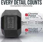 Heavy Duty Hex Dumbbells - PVC Coated Weights