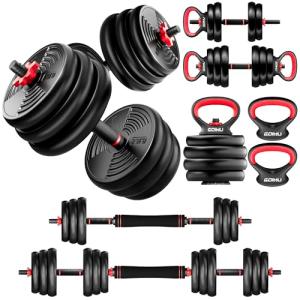 GOIMU 4-in-1 Adjustable Dumbbell Set 55/77lbs