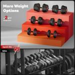 GOIMU 4-in-1 Adjustable Dumbbell Set 55/77lbs