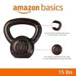 15 lb Amazon Basics Cast Iron Kettlebell