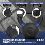 Yes4All 8 KG Cast Iron Kettlebell - Dark Blue