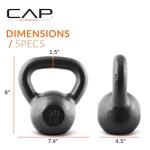 20-Pound Black Cast Iron Kettlebell by CAP Barbell