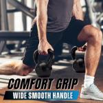 Yes4All 45lb Cast Iron Kettlebell Set