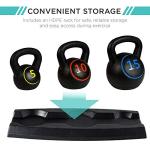 3-Piece Kettlebell Set with Storage Rack