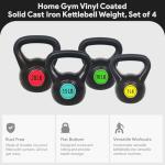 BalanceFrom Home Gym Kettlebell Weight Set