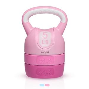 Yes4All Adjustable Pink Kettlebell Set for Women
