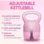 Yes4All Adjustable Pink Kettlebell Set for Women